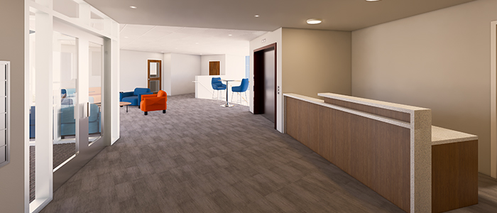 Hawks Landing lobby and front desk Hawks Landing lobby and front desk